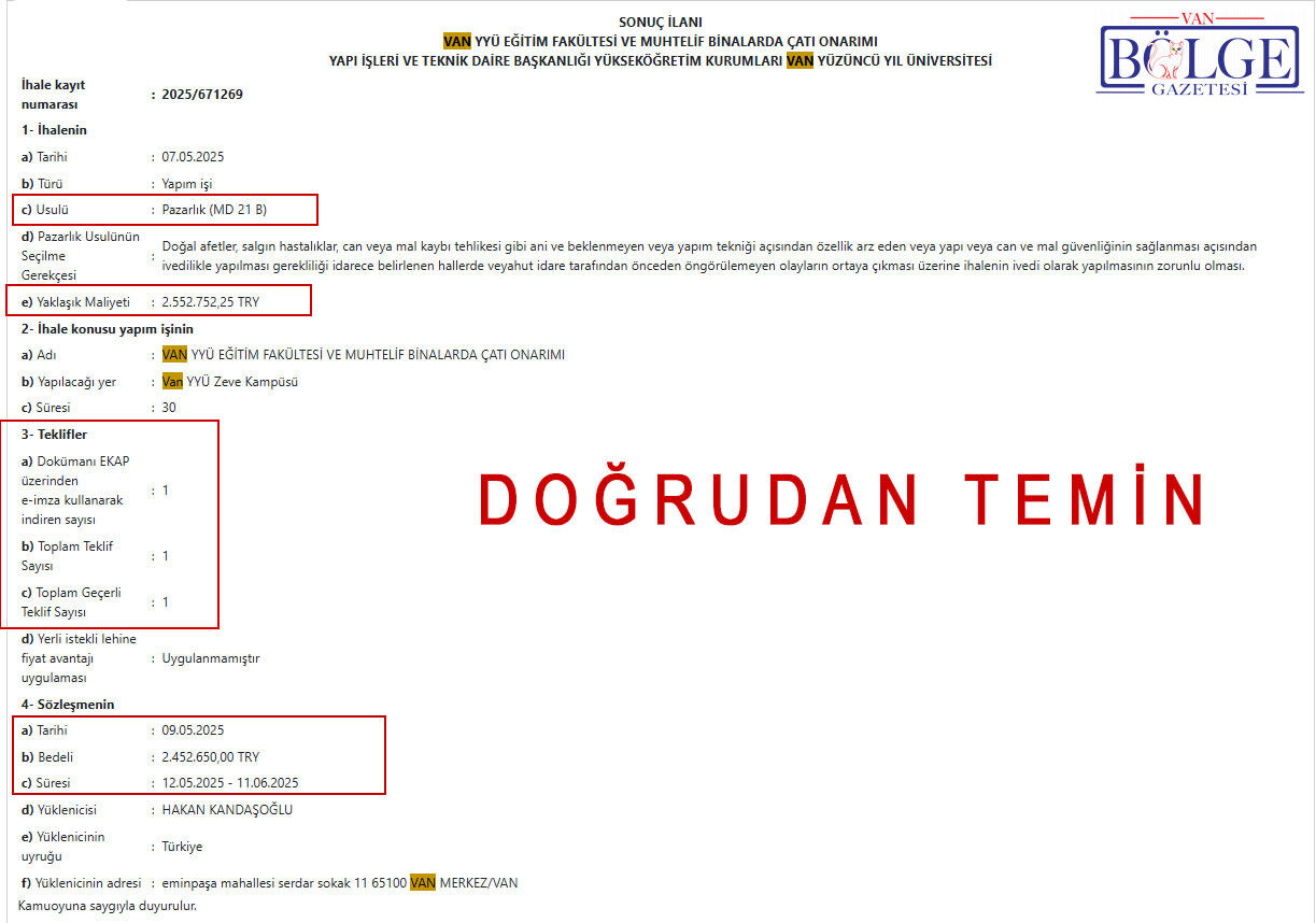 Doğrudan Temin 1