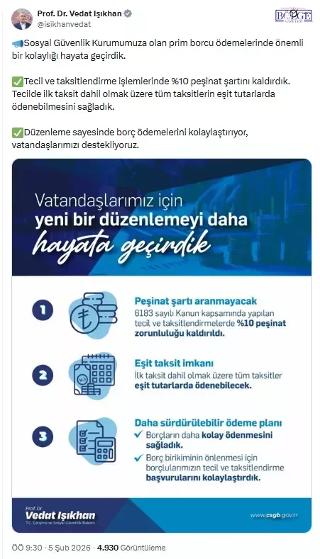Sgk Prim Borcu Odemesinde Pesinat Sarti Kaldirildi 19538854 4633 M