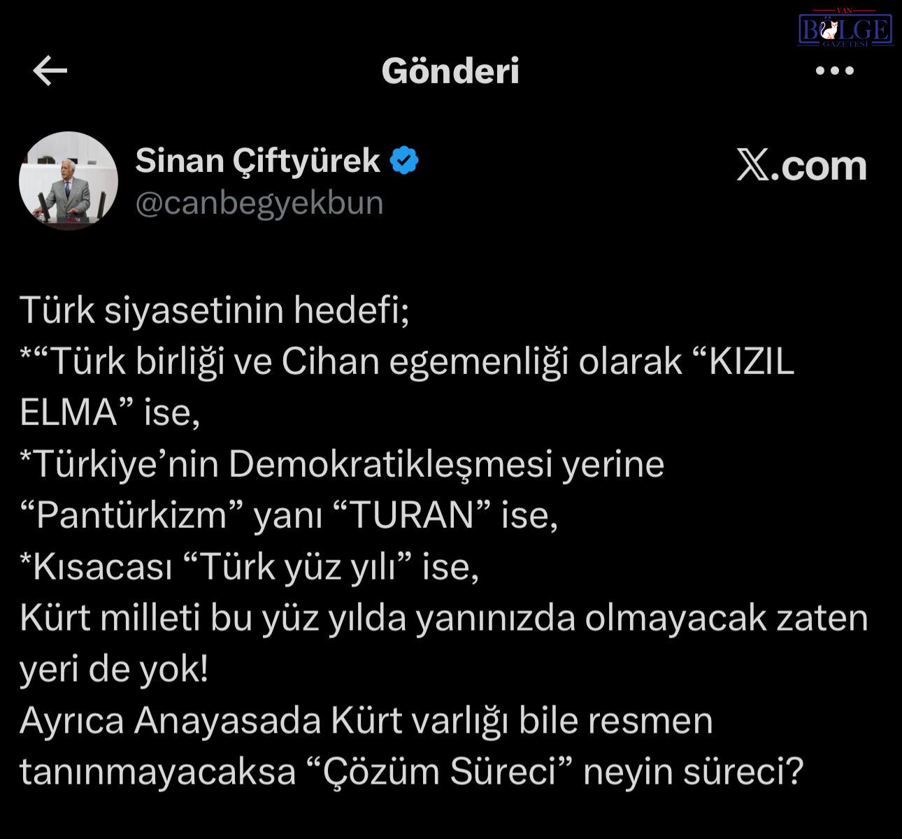 Vanlı Vekilden Sert Eleştiri: ‘Çözüm Süreci Neyin Süreci?’ - Görsel 1
