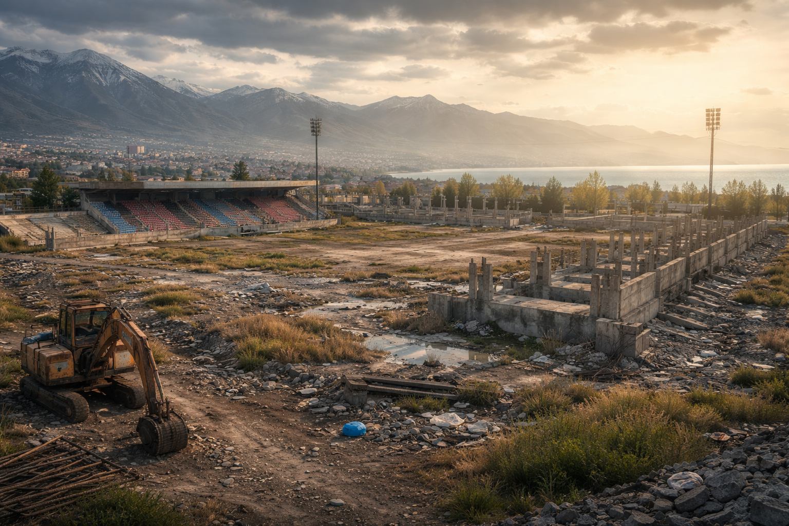Van'daki Terkedilmiş Stadyum Inşaatı