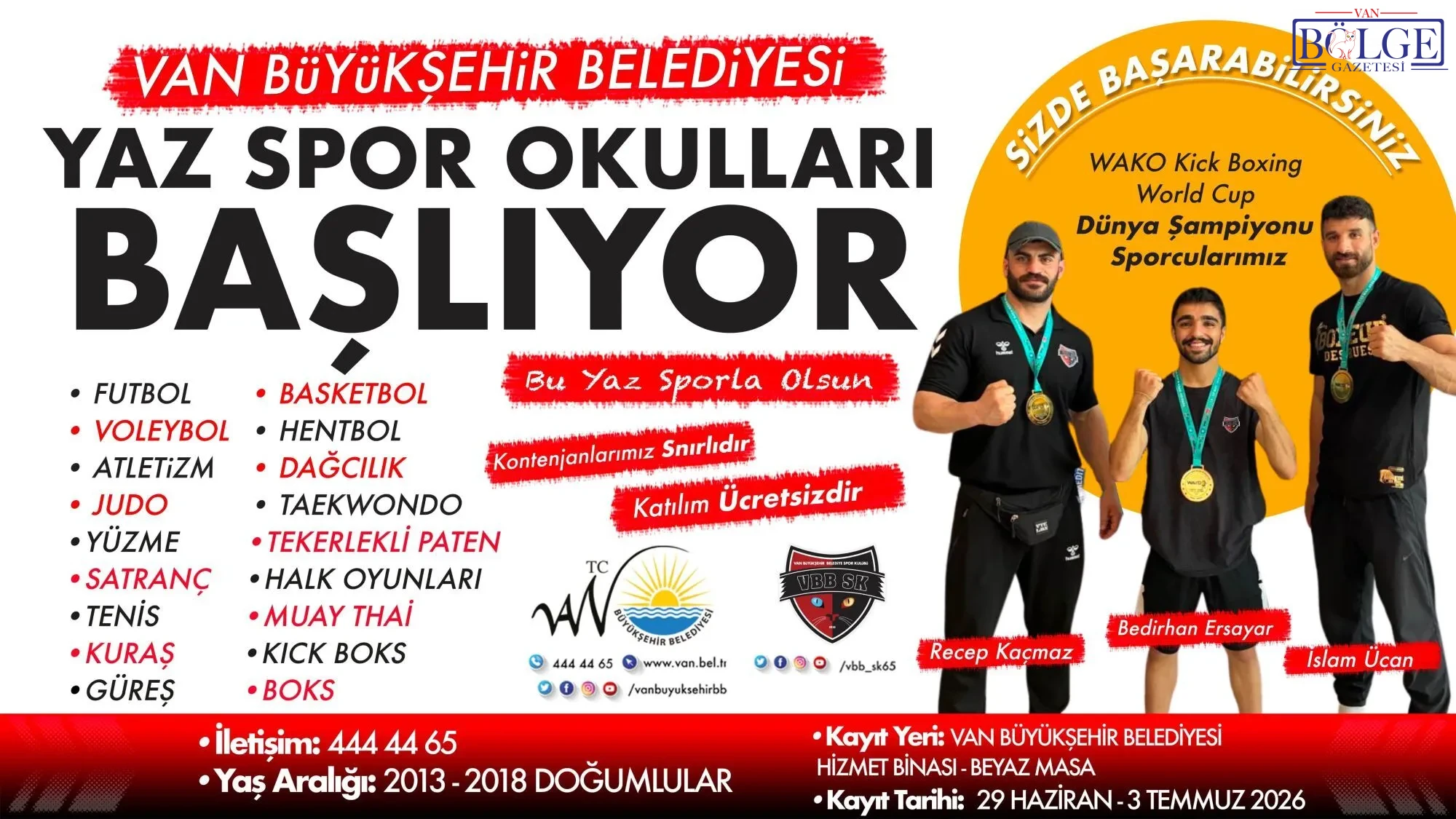 Van Buyuksehir Ucretsiz Yaz Okulu Kurslari