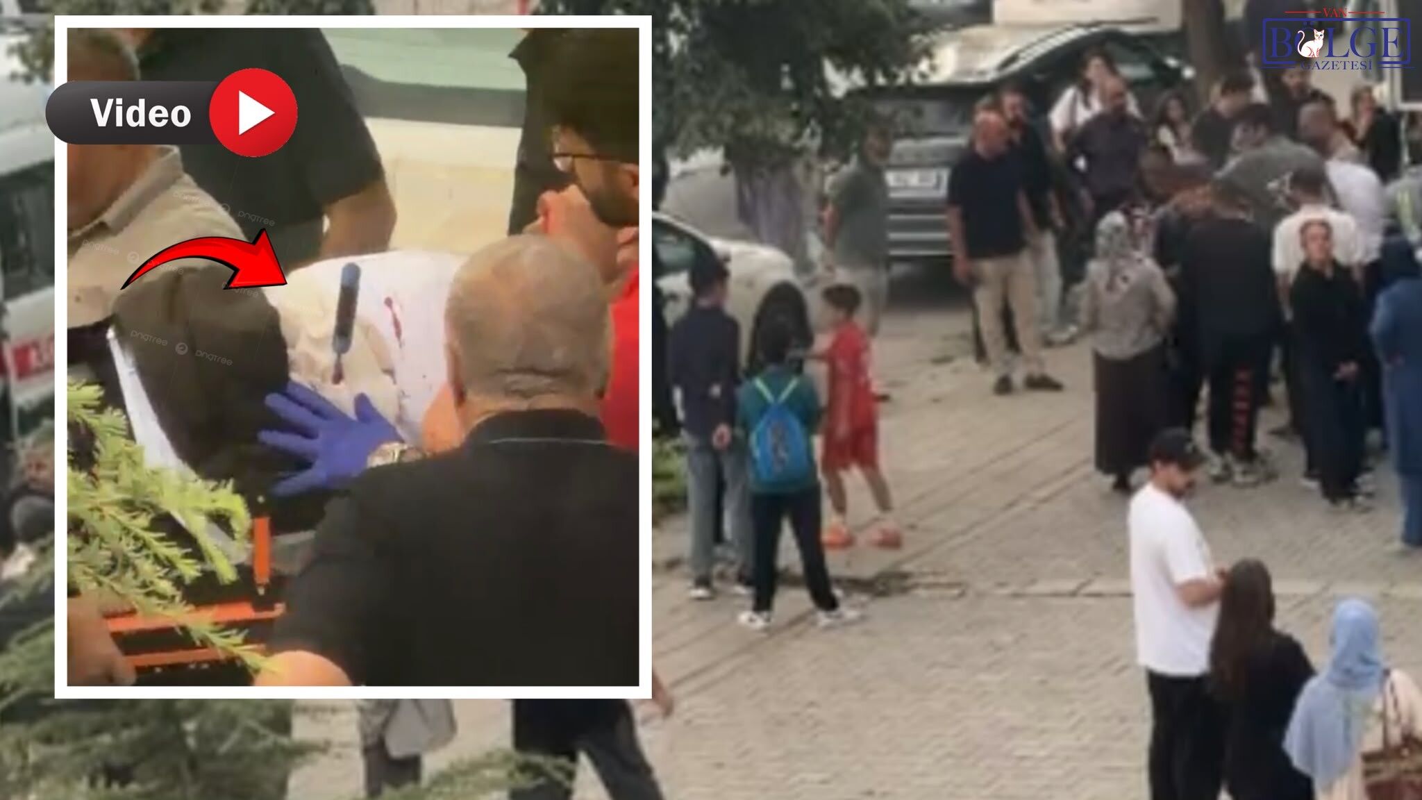 Van’da bıçaklı saldırı: 1 kişi yaralandı, Kameraya yansıdı