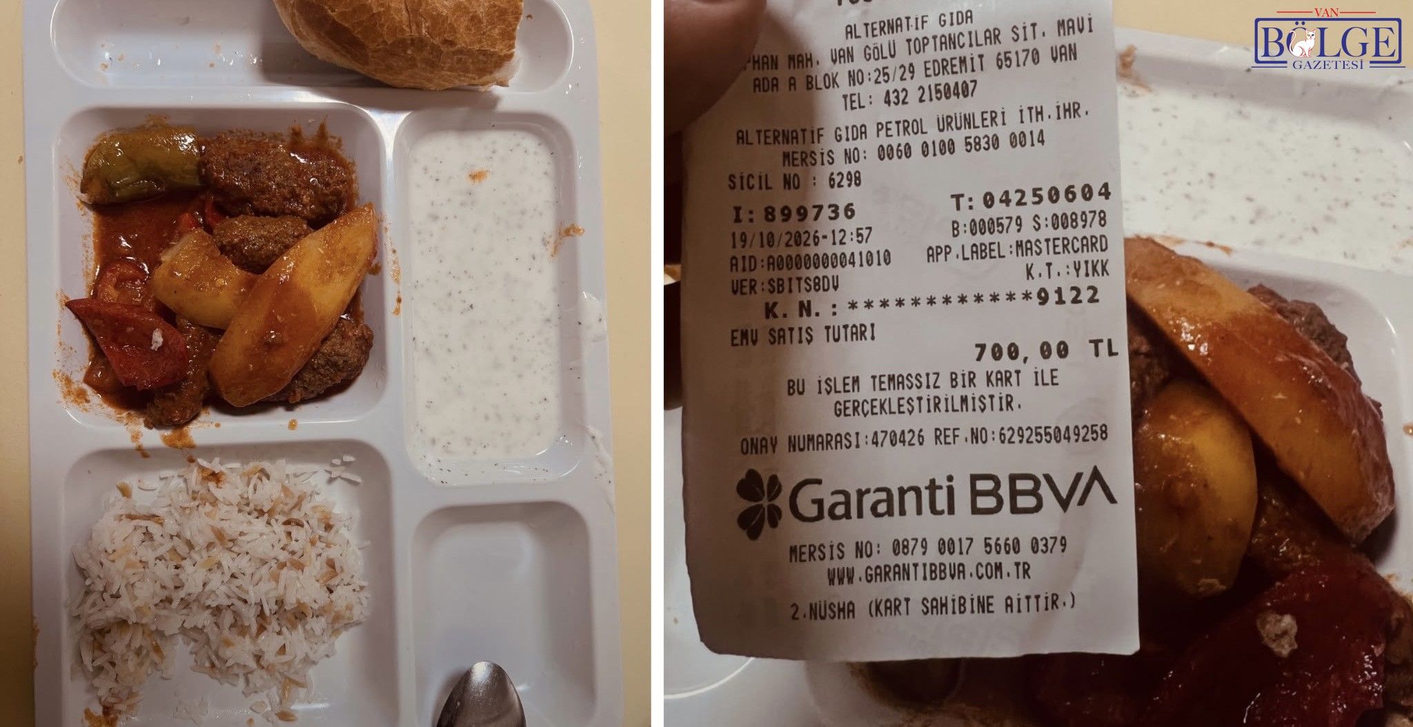 Van’da Hastane Kantininde Köfte Pilav 700 TL’ye satıldı: Sözleşme Feshedildi