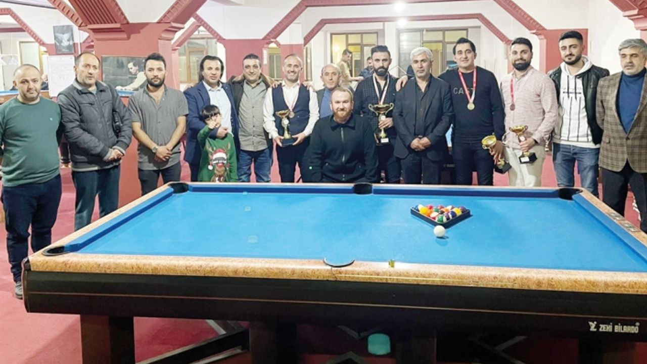 Van'da Sekiz Top Bilardo Turnuvası sona erdi