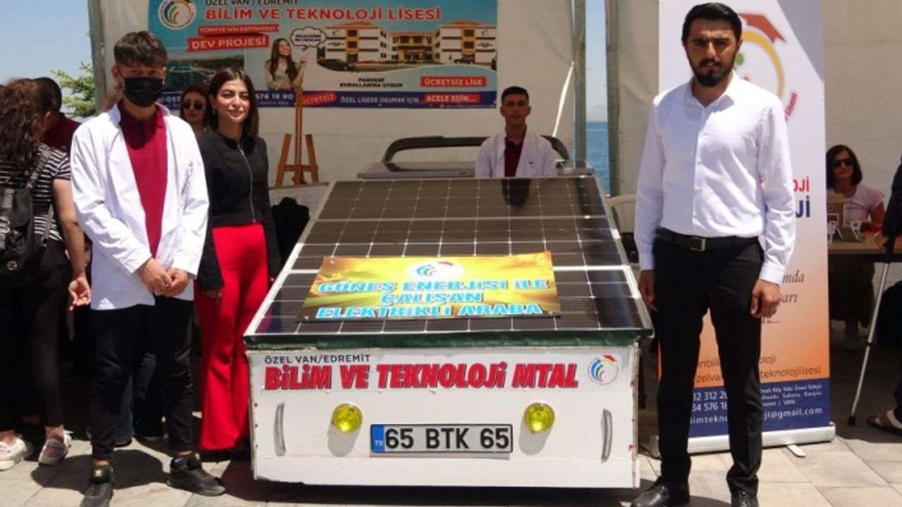 Vanlı lise öğrencileri, güneş enerjisiyle çalışan araç üretti