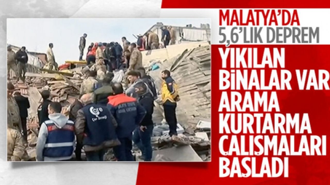 Malatya Yeşilyurt'ta 5.6 büyüklüğünde deprem