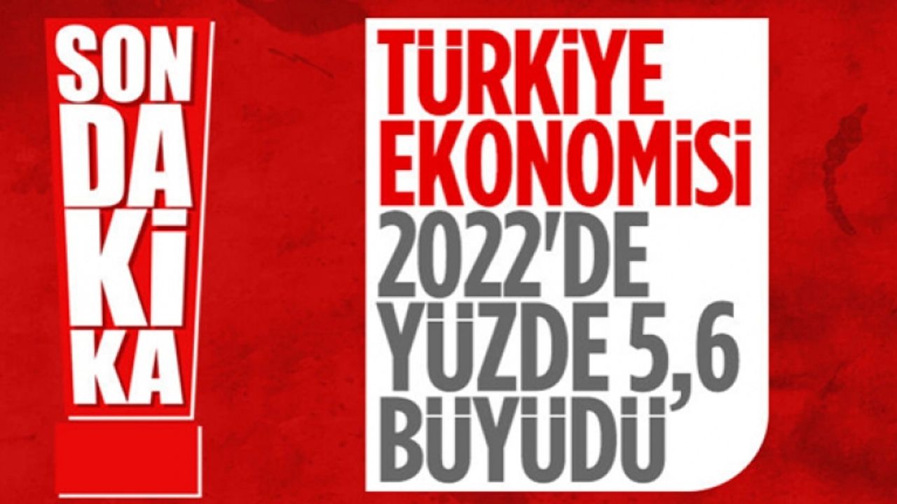 Türkiye 2022 yılında yüzde 5,6 büyüdü