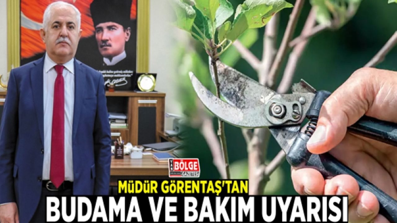 Müdür Görentaş'tan budama ve bakım uyarısı