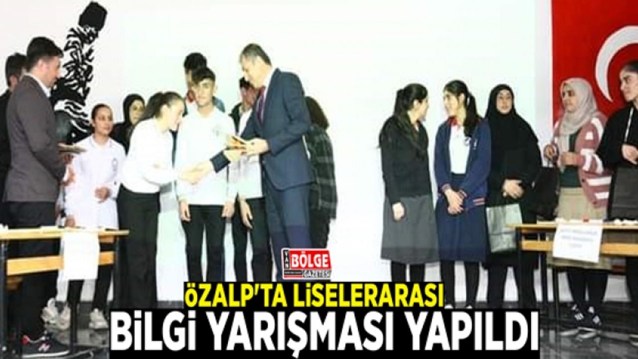 Özalp'ta liselerarası bilgi yarışması yapıldı