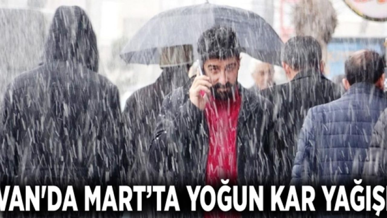 Van'da Mart ayında yoğun kar yağışı