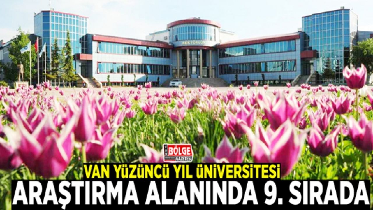 Van YYÜ, araştırma alanında 9. sırada