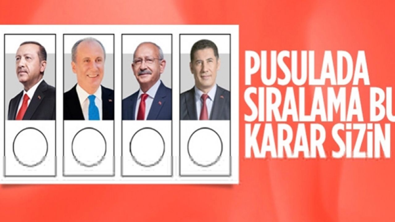 Cumhurbaşkanı adaylarının pusuladaki sırası belli oldu