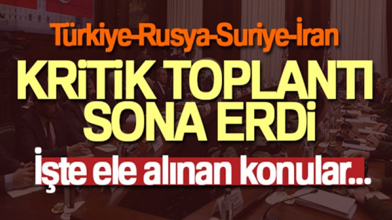 Moskova'daki dörtlü toplantıda Suriye'ye ilişkin güvenlik ve mültecilerin dönüş konuları ele alındı