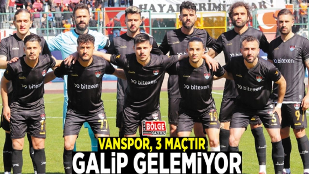 Vanspor, 3 maçtır galip gelemiyor