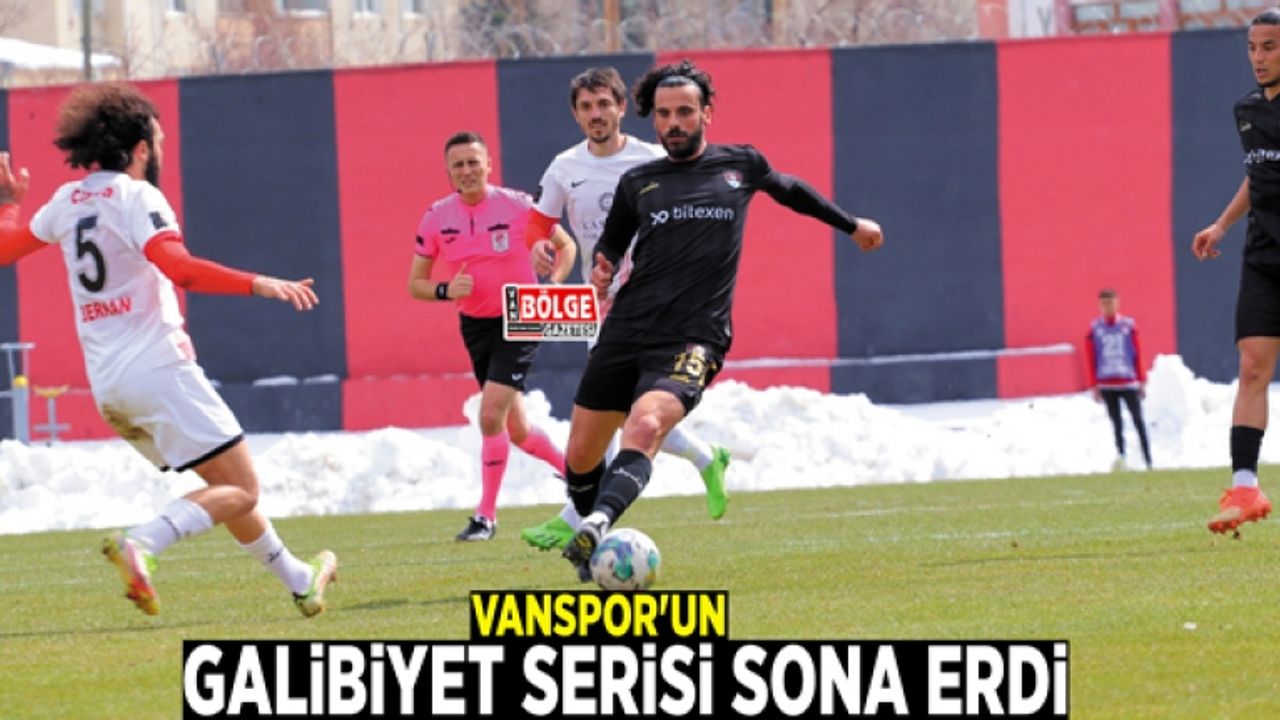 Vanspor'un galibiyet serisi sona erdi