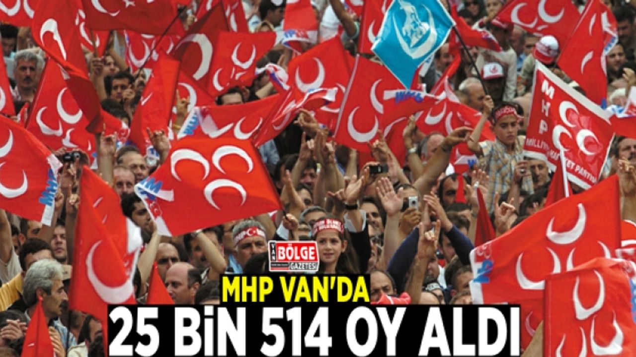 Milliyetçi Hareket Partisi Van'da 25 bin 514 oy aldı