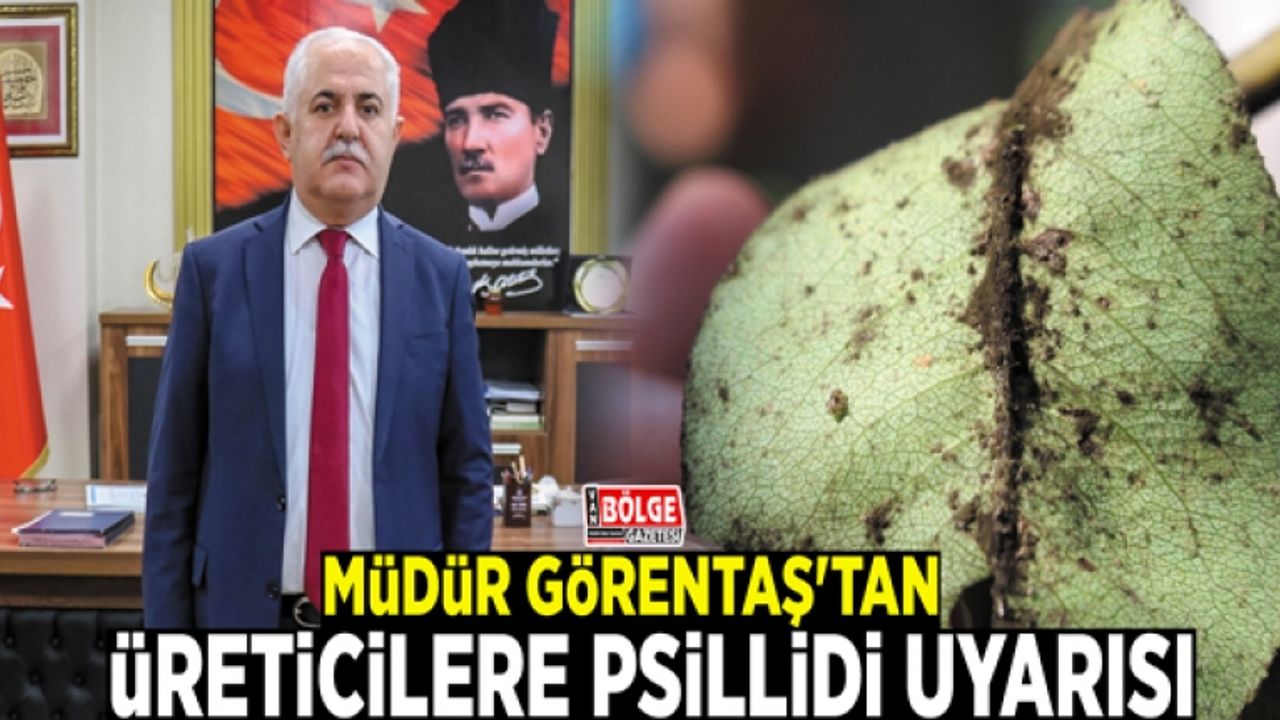 Müdür Görentaş'tan üreticilere psillidi uyarısı