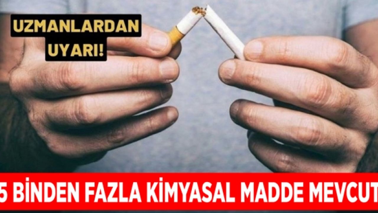 Sigara dumanında 5 bin 300’den fazla kimyasal madde mevcut
