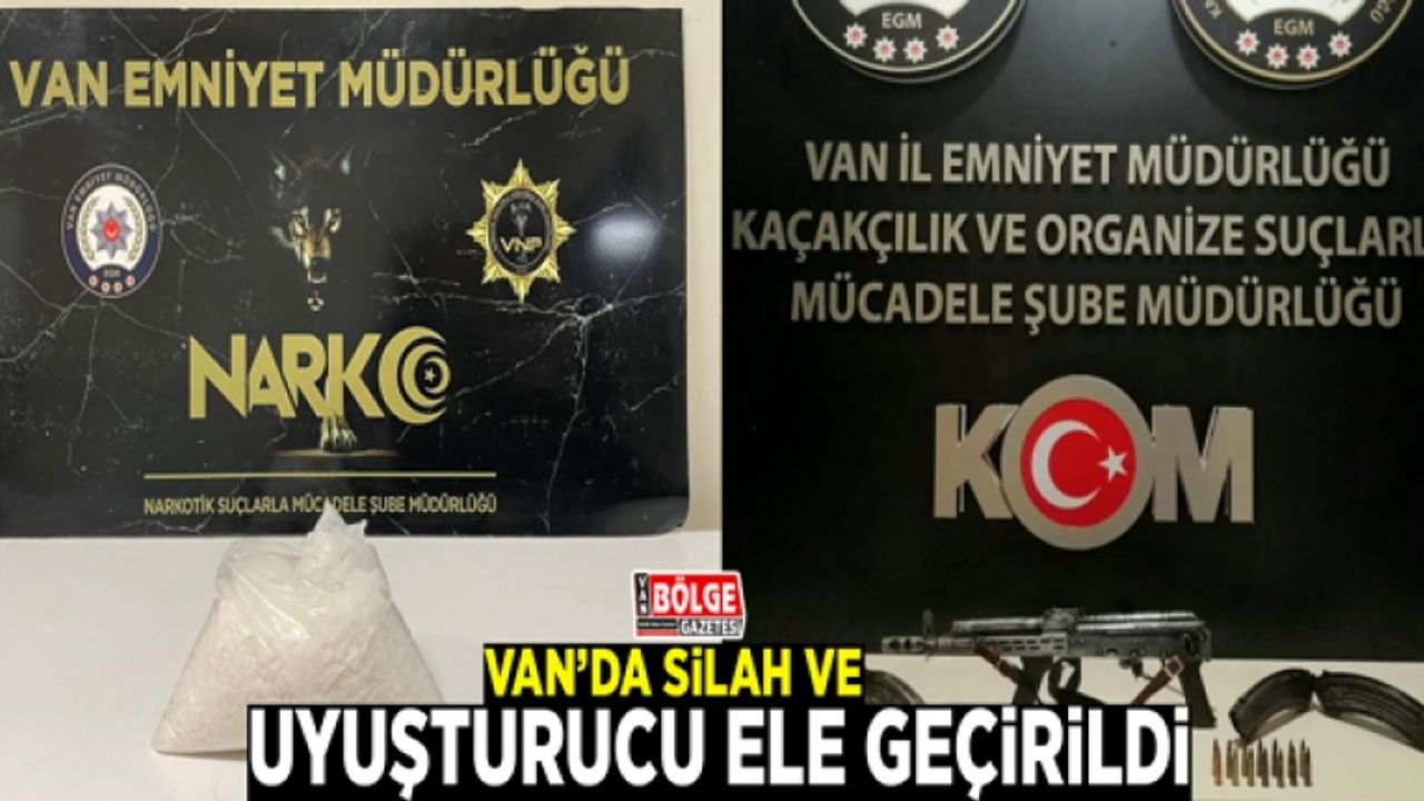 Van’da silah ve uyuşturucu ele geçirildi