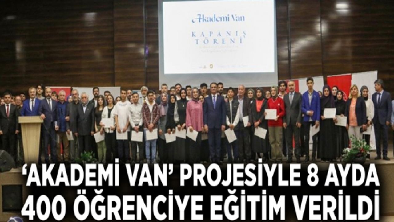 ‘Akademi Van’ projesiyle 8 ayda 400 öğrenciye eğitim verildi
