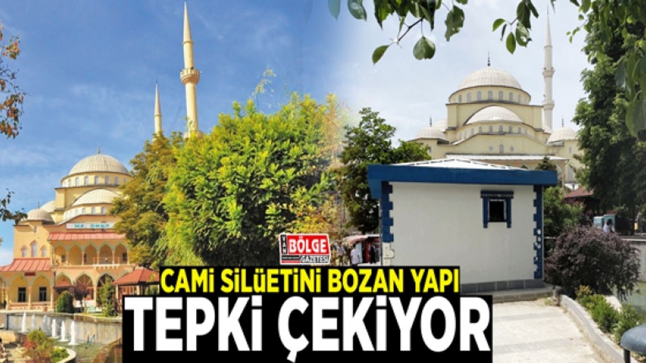 Cami silüetini bozan yapı tepki çekiyor