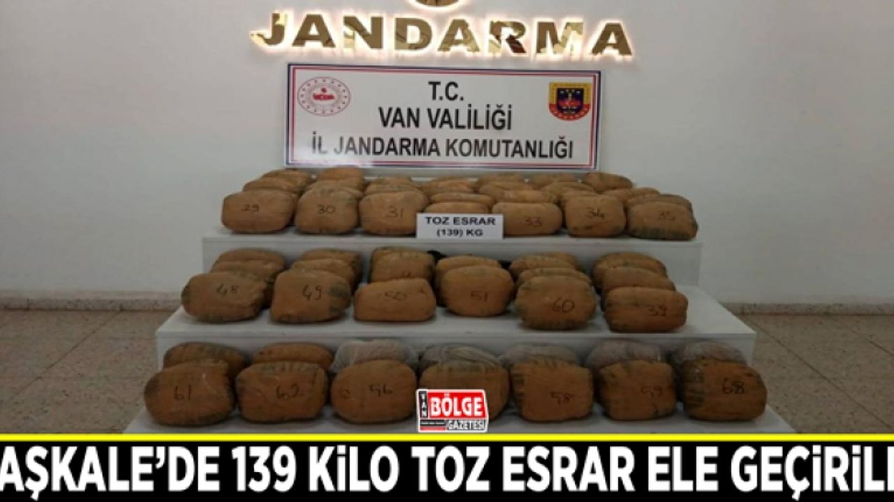 Başkale’de 139 kilo toz esrar ele geçirildi