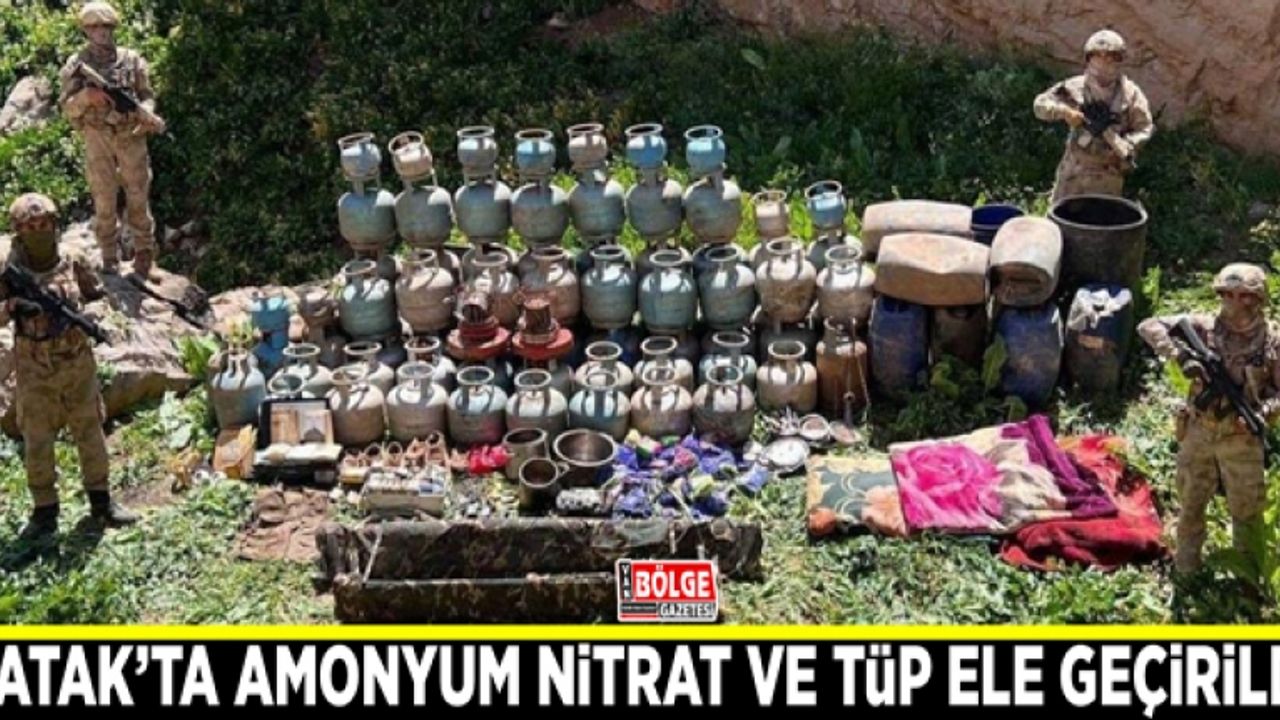 Çatak'ta 6 kilo amonyum nitrat ve 102 tüp ele geçirildi