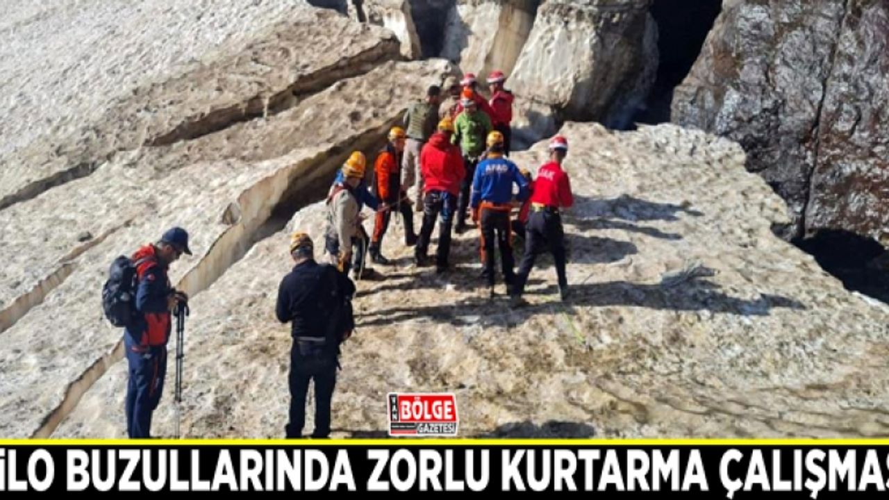 Cilo Buzullarında zorlu kurtarma çalışması