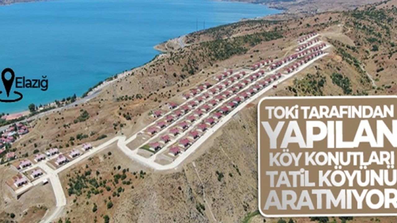 Göl manzaralı köy konutları, tatil köyünü aratmıyor