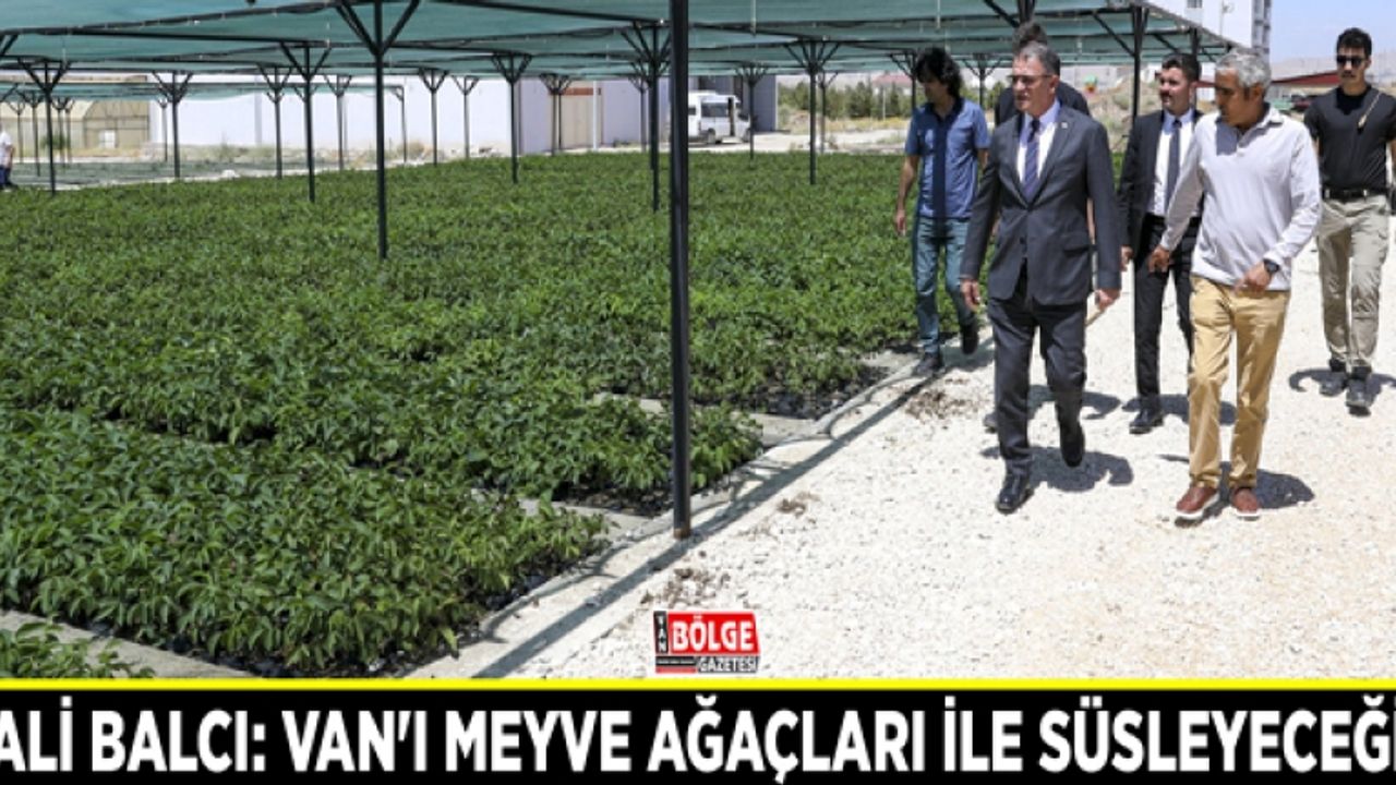 Vali Balcı: Van'ı meyve ağaçları ile süsleyeceğiz