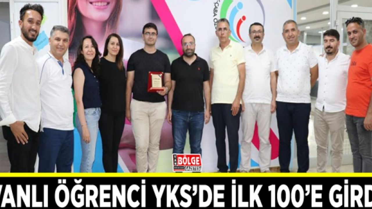 Vanlı öğrenci YKS’de ilk 100’e girdi