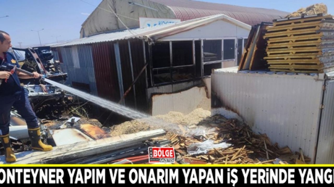 Konteyner yapım ve onarım yapan iş yerinde yangın