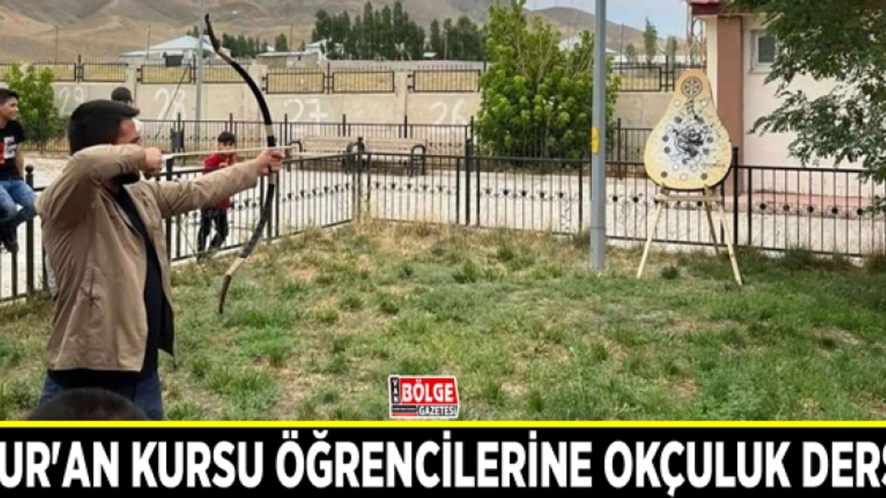 Kur'an kursu öğrencilerine okçuluk dersi