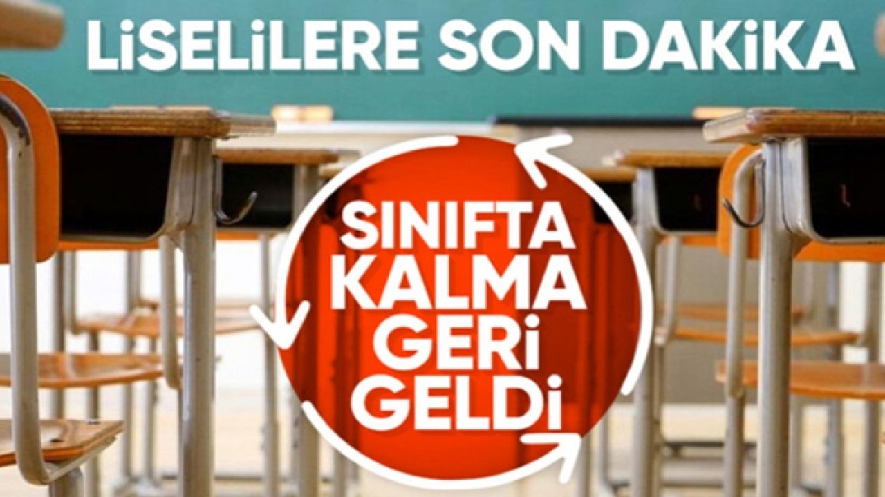Milli Eğitim Bakanı Yusuf Tekin açıkladı: Liselere sınıf tekrarı geri geliyor!
