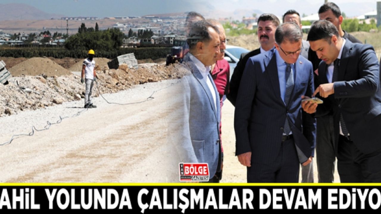 Sahil yolunda çalışmalar devam ediyor