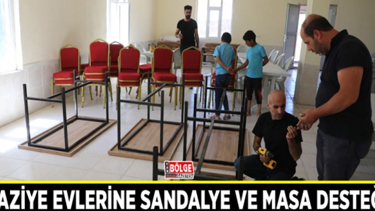 Taziye evlerine sandalye ve masa desteği