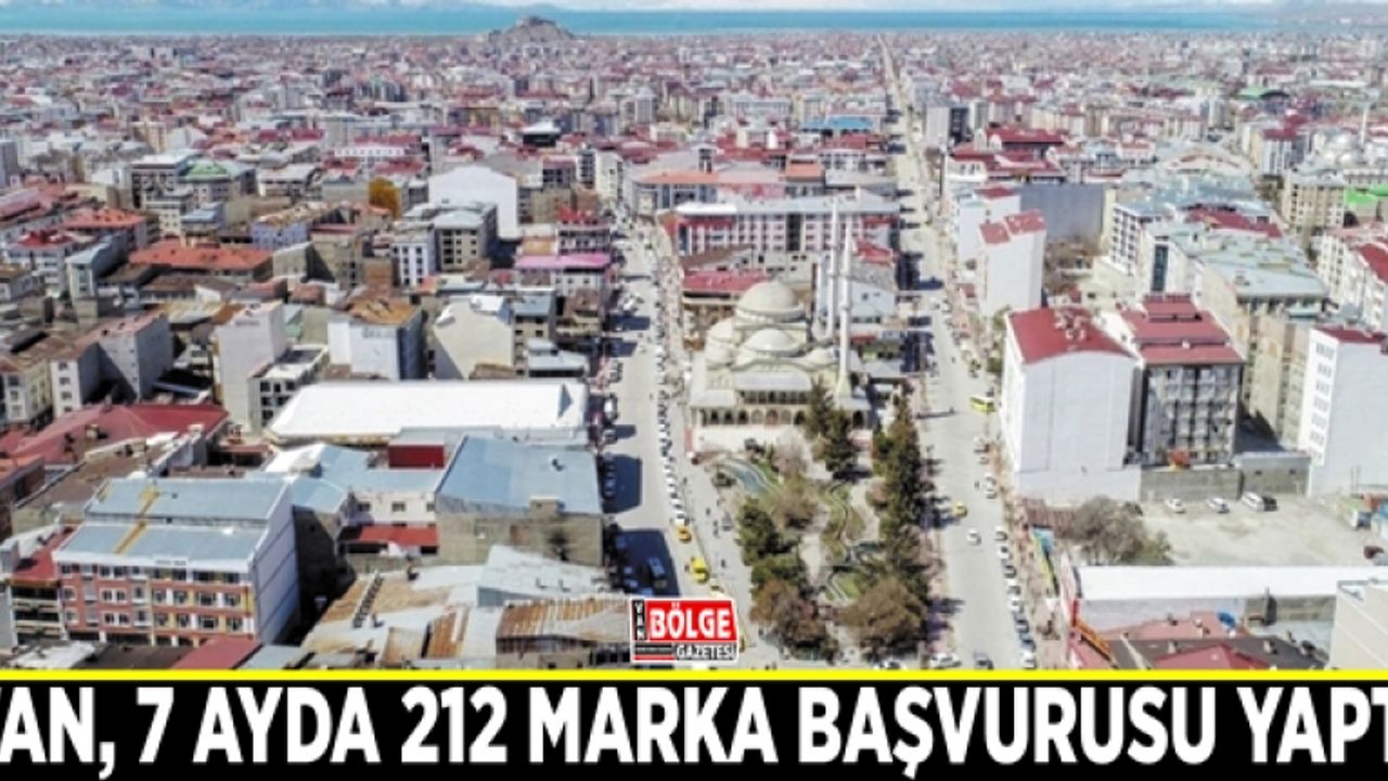 Van, 7 ayda 212 marka başvurusu yaptı