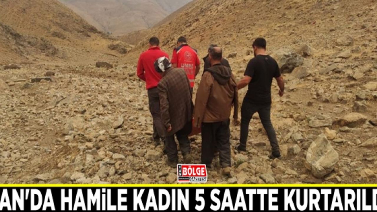 Van'da hamile kadın 5 saatte kurtarıldı