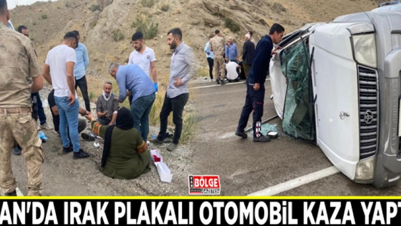 Van'da Irak plakalı otomobil kaza yaptı