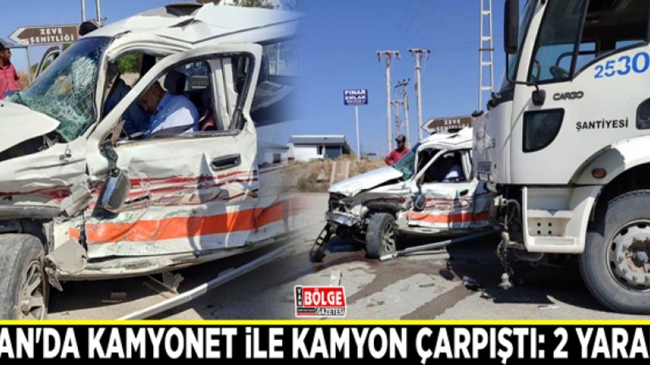 Van'da kamyonet ile kamyon çarpıştı: 2 yaralı