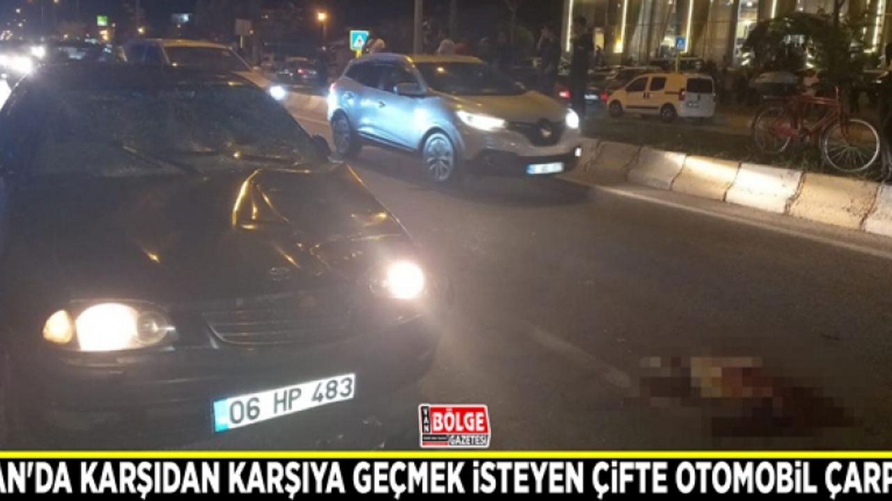Van'da karşıdan karşıya geçmek isteyen çifte otomobil çarptı