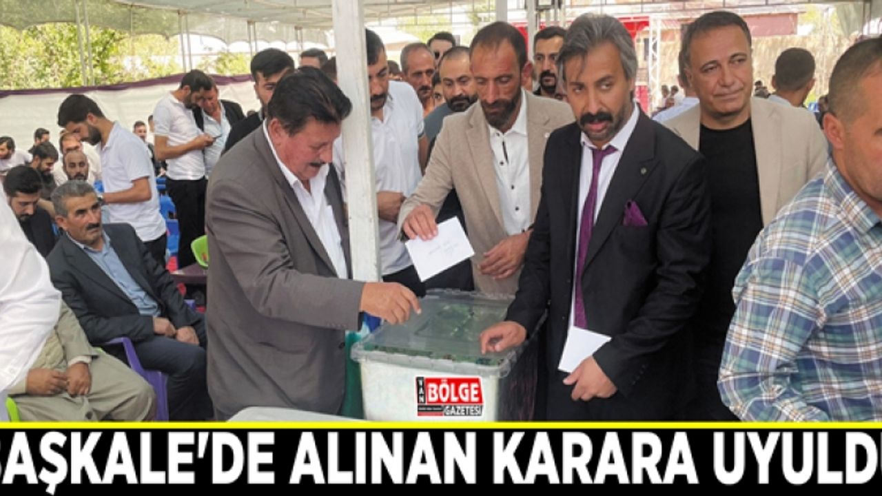 Başkale’de düğün ve taziyeler için alınan karara uyuldu
