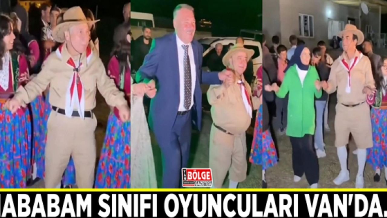 Hababam sınıfı oyuncuları Van'da nişan törenine katıldı