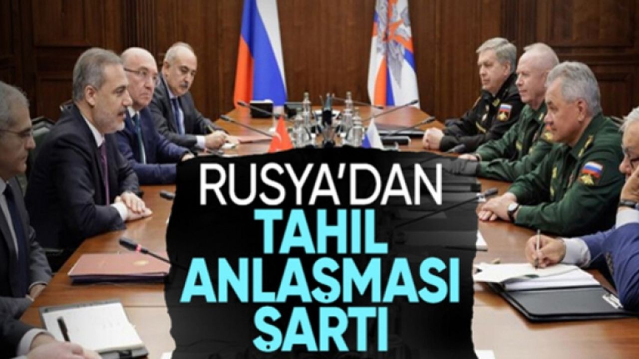 Hakan Fidan ile görüşen Sergey Şoygu, Rusya'nın tahıl anlaşması şartını açıkladı