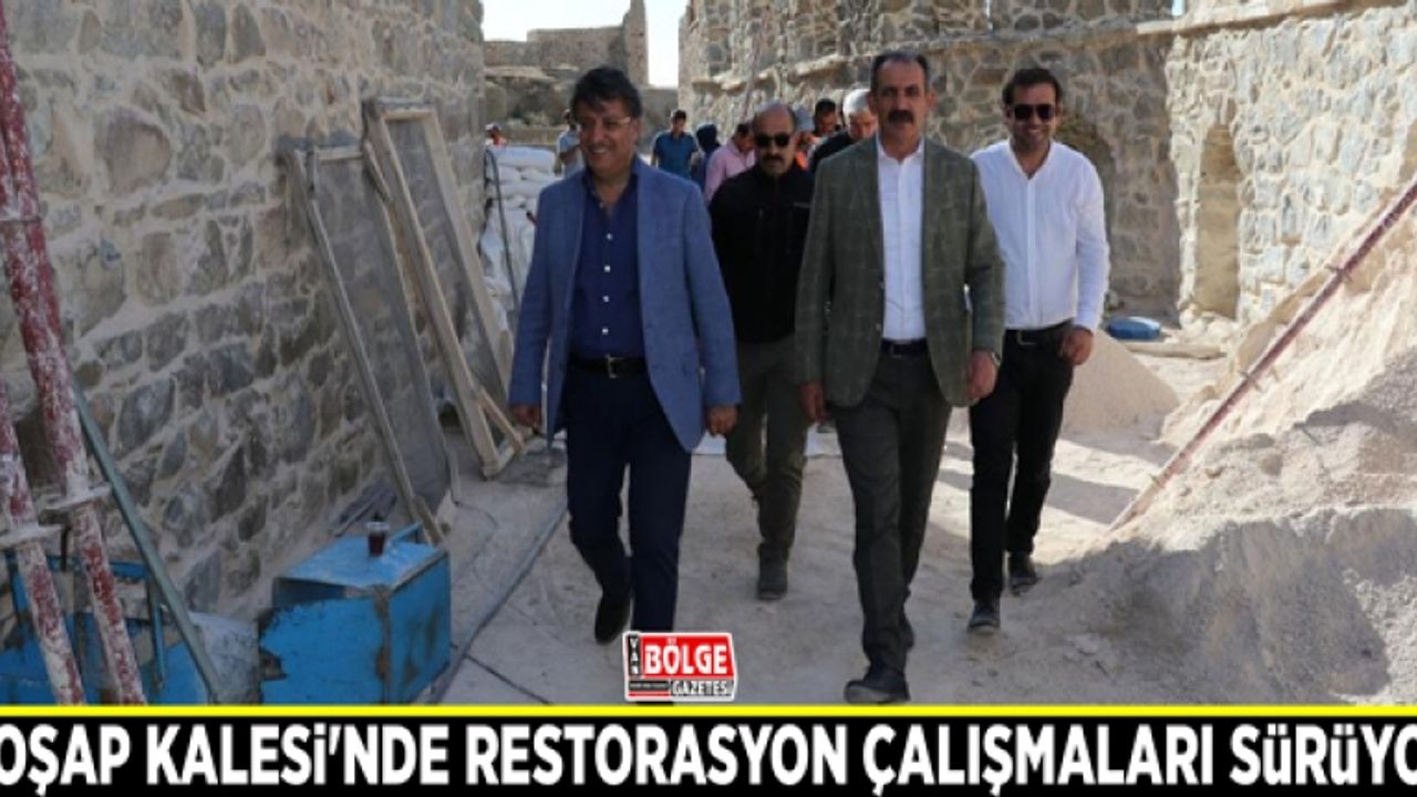 Hoşap Kalesi'nde restorasyon çalışmaları sürüyor