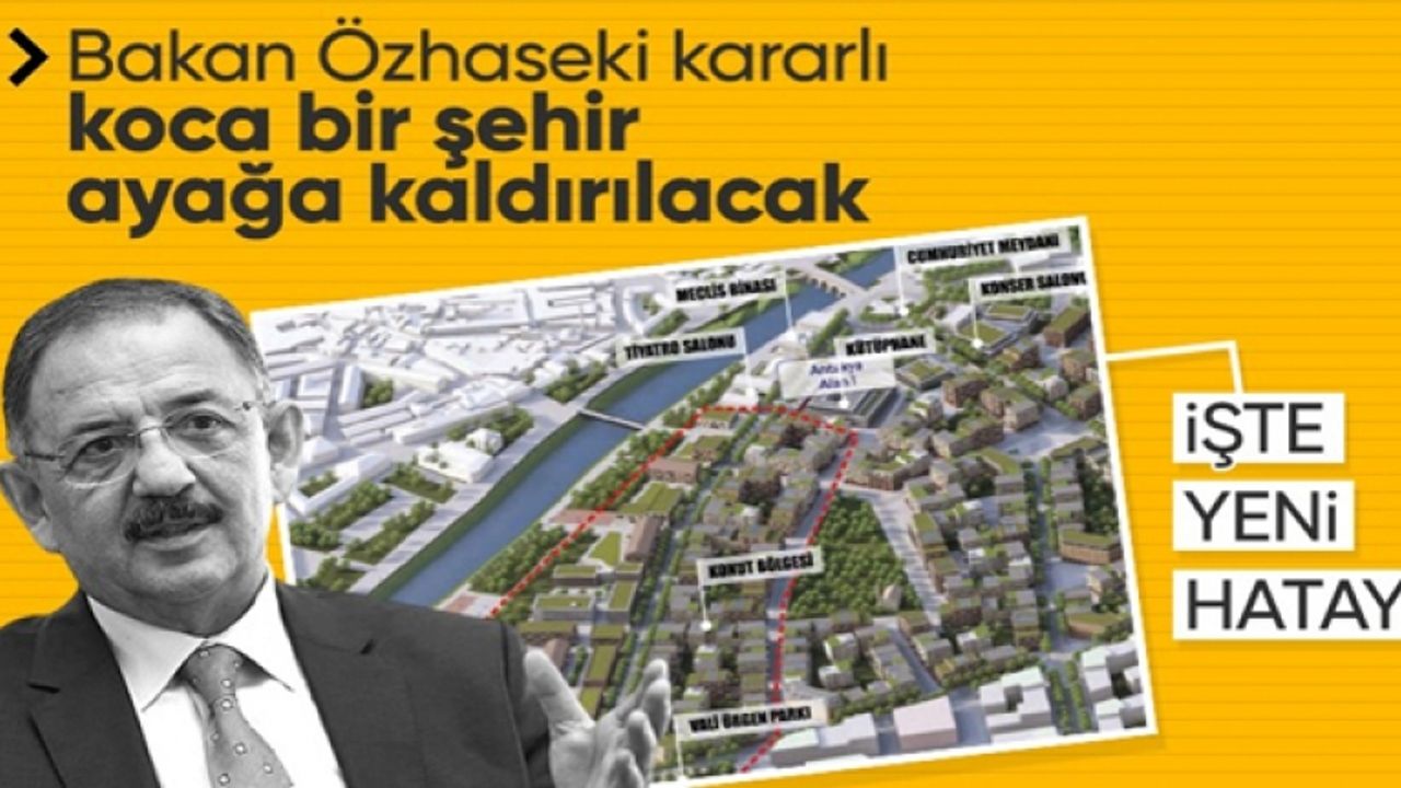 Mehmet Özhaseki'den Hatay açıklaması! 'Eskisinden daha güvenli ve güzel bir şehir olacak'