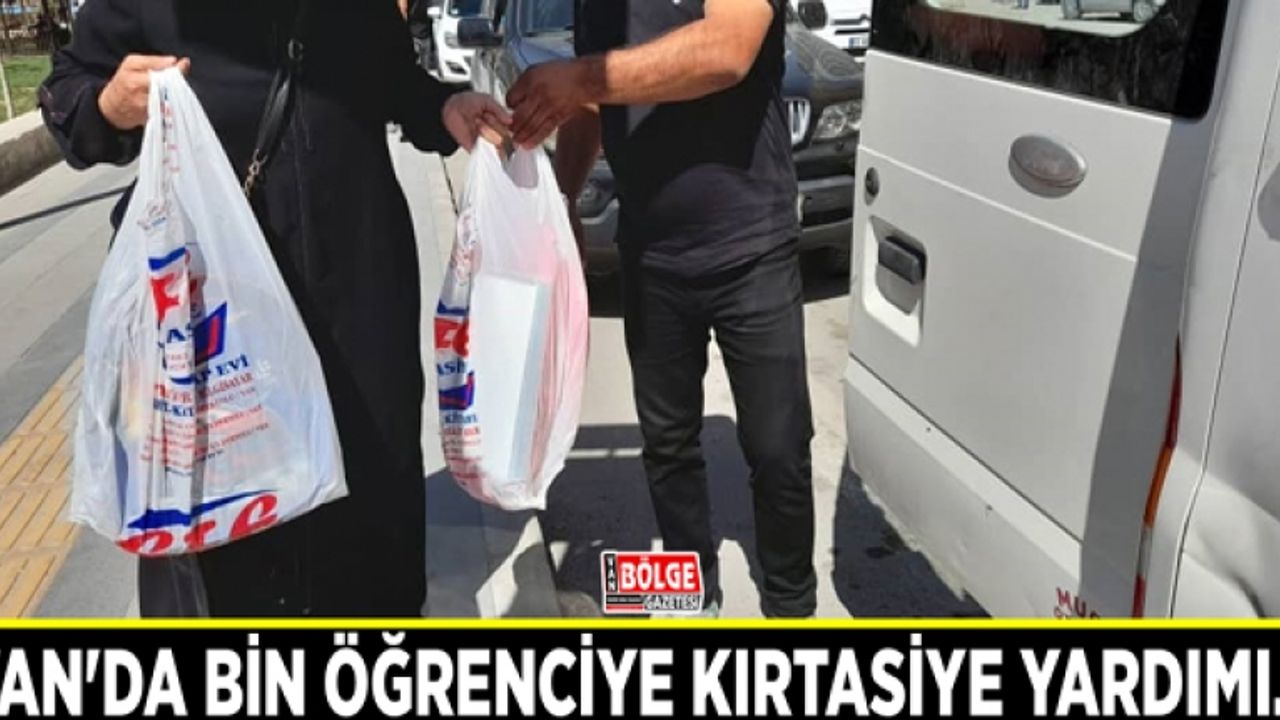 Van'da bin öğrenciye kırtasiye yardımı...