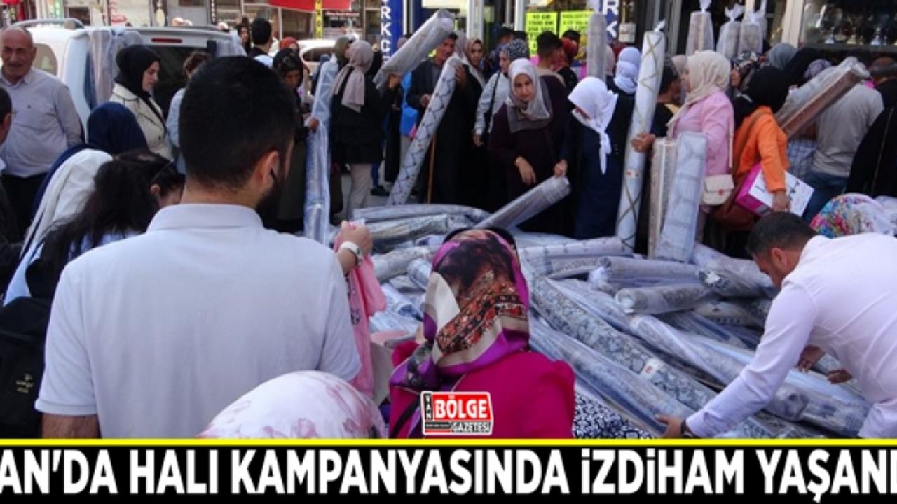 Van'da halı kampanyasında izdiham yaşandı