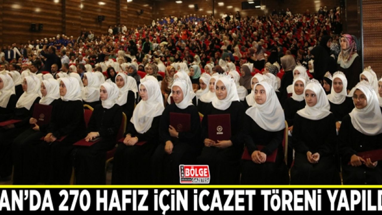 Van’da 270 hafız için icazet töreni yapıldı