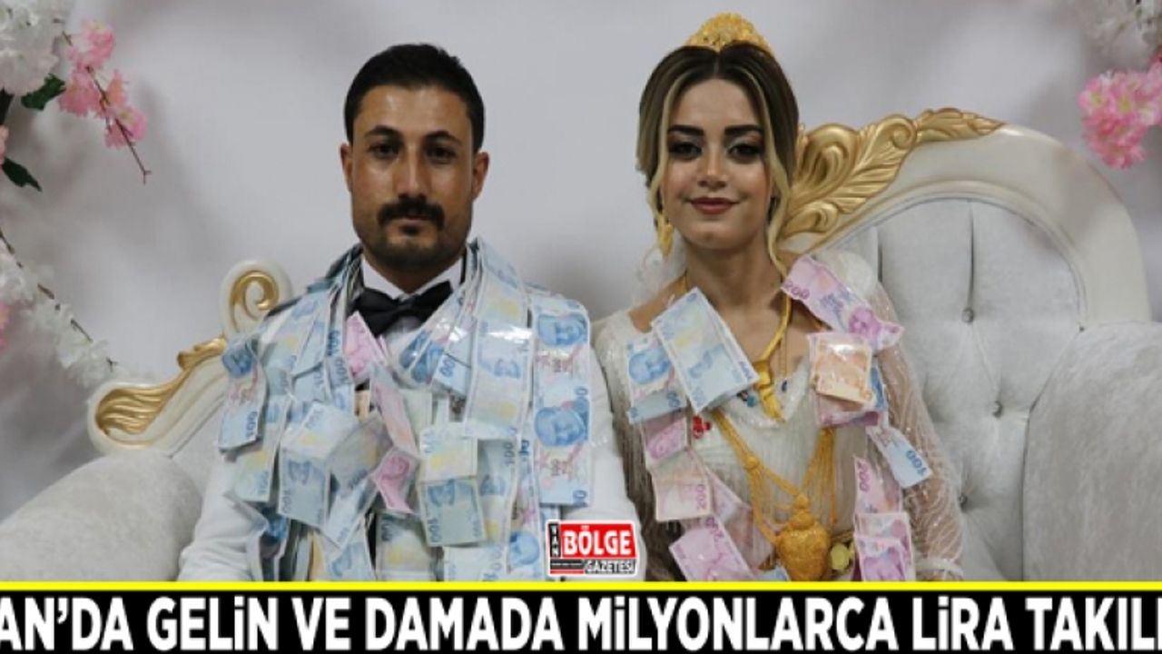 Van’da gelin ve damada milyonlarca lira takıldı